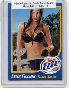 Kitana Baker IN PERSON signed 2003 Miller Lite promotion trading card