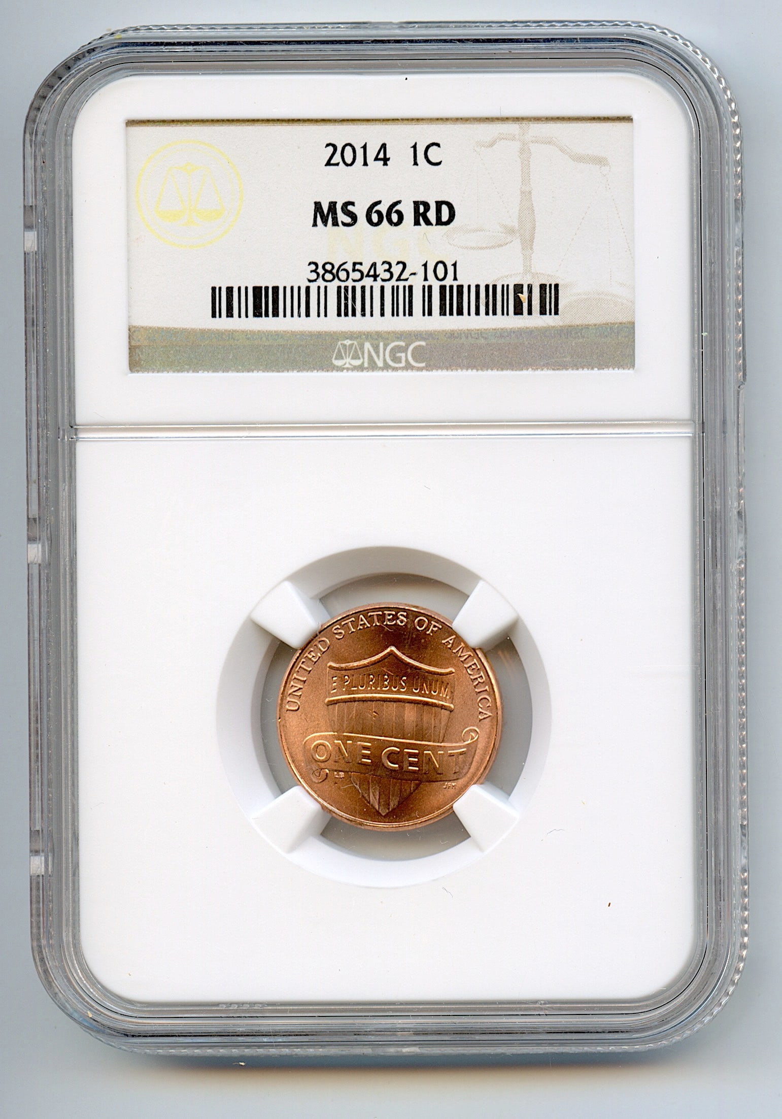US Coin Lincoln  2014 1Cent MS 66 RD
