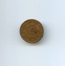 Rare U.S. 1866 Two Cent Coin.
