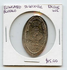 Enlogated Buffalo Good for 5 Cents Racine, WI