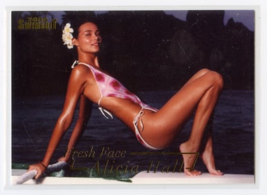Vintage Tradecard Pin Up Model ALICIA HALL Sports Illustrated
