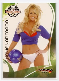 Vintage Tradecard Pin Up Model Katie Lohmann Bench warmer 2006