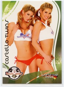 Vintage Tradecard Pin Up Model COSTELLO TWINS World Cup 2006