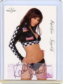 Vintage Tradecard Pin Up Model KATHIE SMITH Signed Bench Warmer