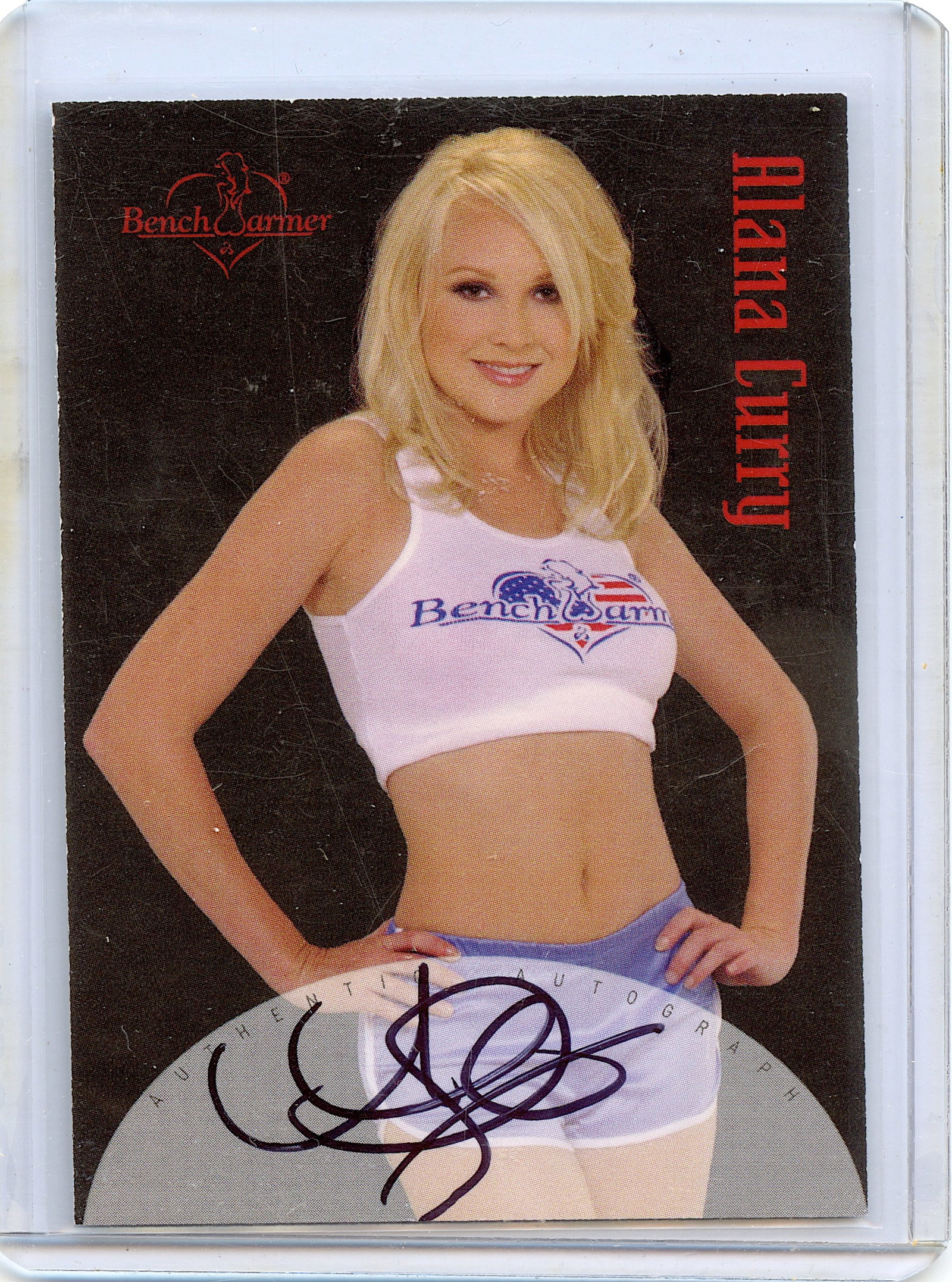 Vintage Tradecard Pin Up Model ALANA CURRY Signed Bench Warmer: This lot is coming from the estate of a photographer collector in LA. We have included a quality scan to show it's actual condition. This lot is located in Boca Raton, Fl and its shipment will be made