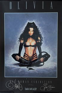 Olivia De Berardinis -Gallery Poster-"MISCHIEF" Julie Strain SIGNED: This lot is coming from the estate of a photographer collector in LA. We have included a quality scan to show it's actual condition. Approx. 37" 24.5". This lot is located in Boca Raton, Fl and its sh