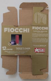 FIOCCHI 12 Gauge Targetloads Cartouches Empty Box