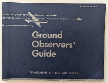 1951 Ground Observers Guide Dept of the Air Force Manual 50-12