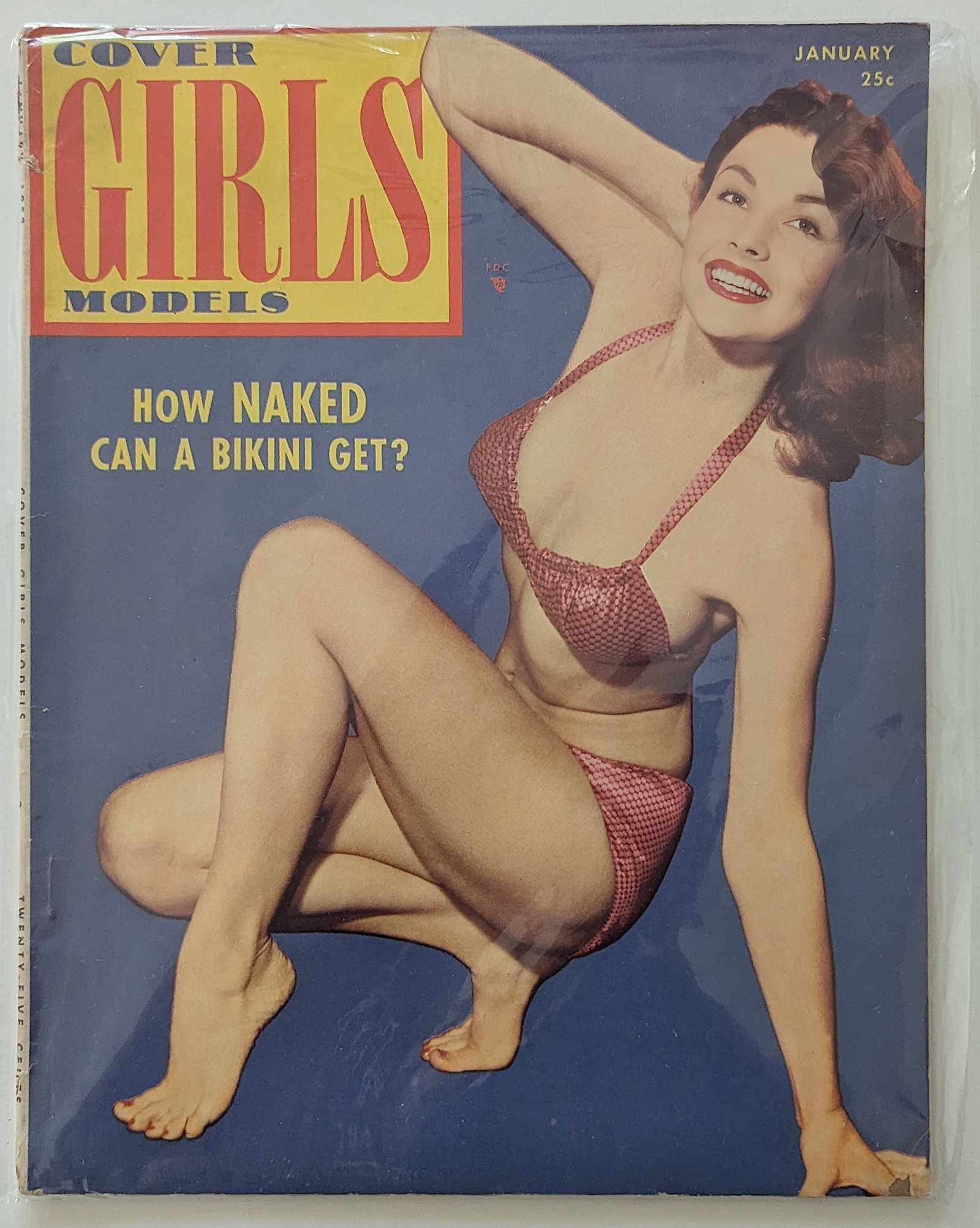 Cover Girls Models January 1953: This lot is coming from the estate of a photographer collector in LA. We have included a quality scan to show it's actual condition. This lot is located in Boca Raton, Fl and its shipment will be made