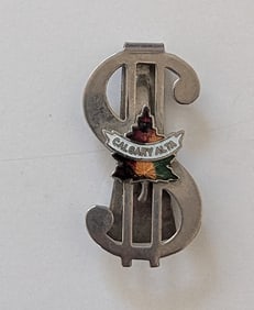 Vintage money clip Dollar sigh Canadian souvenir from New Market Ontario