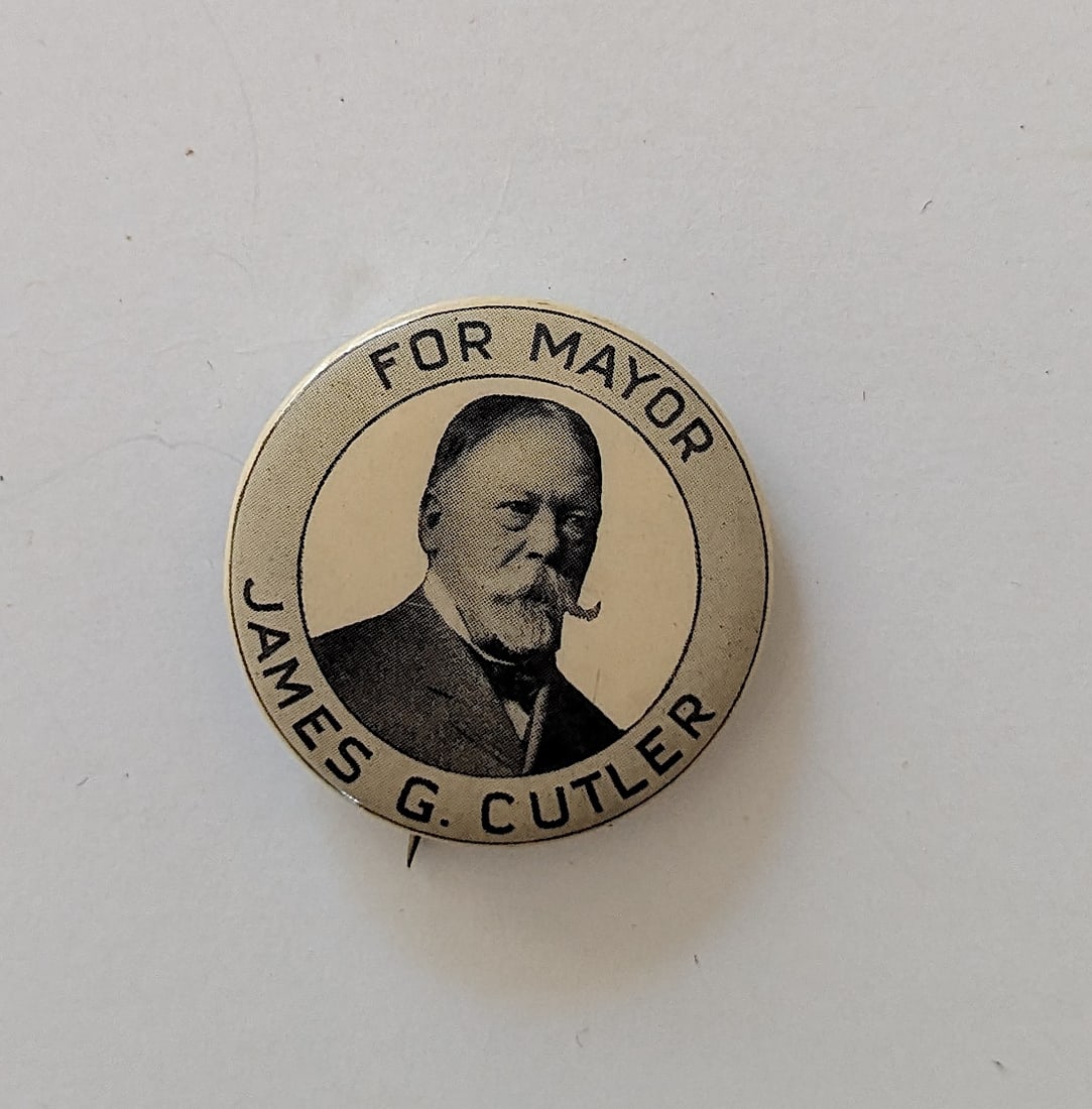 Vintage JAMES G. CUTLER For Mayor Pinback Button (1 of 2)