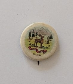 Vintage Scarce Pinback Button Sweet Caporal ARIZONA, 1890s