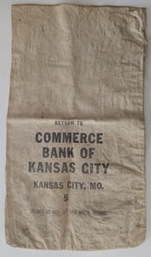 Vintage  The Commerce Bank Kansas City Mo Coin Bag 5