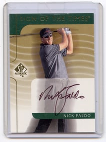 2003 UD SP AUTHENTIC NICK FALDO AUTO AUTOGRAPH SOTT GOLF SIGN OF THE TIMES