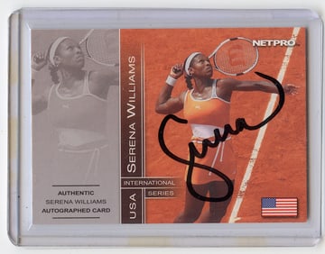 2003 NETPRO INTERNATIONAL SERIES AUTOGRAPH 2C SERENA WILLIAMS