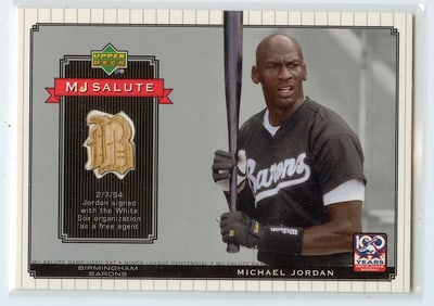 2001 Minor League Baseball Centennial MJ Salute Bat Michael Jordan #MJ-B1