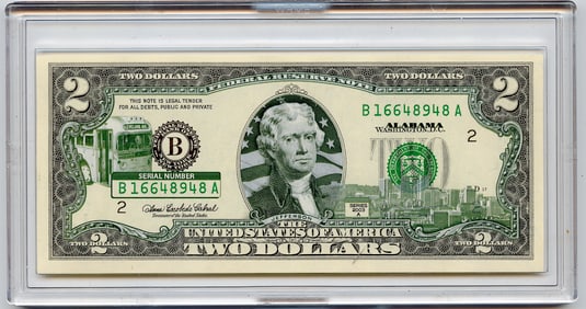 2003 Series A 2 Dollar Bill State of ALABAMA
