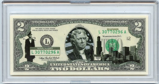 2003 Series A 2 Dollar Bill State of ILLINOIS