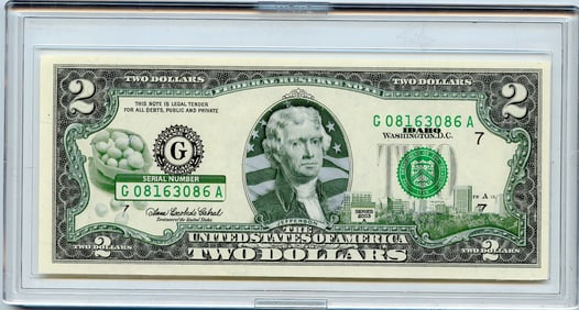 2003 Series A 2 Dollar Bill State of IDAHO