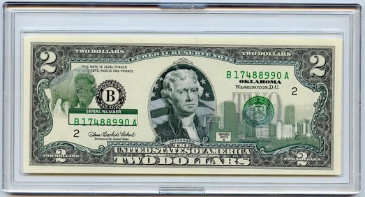 2003 Series A 2 Dollar Bill State of OKLAHOMA
