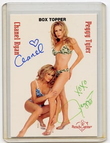 Vintage Tradecard Pin Up Model PEGGY TYLER - CHANEL RYAN Autograph