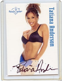 Vintage Tradecard Pin Up Model TATIANA ANDERSON Autograph