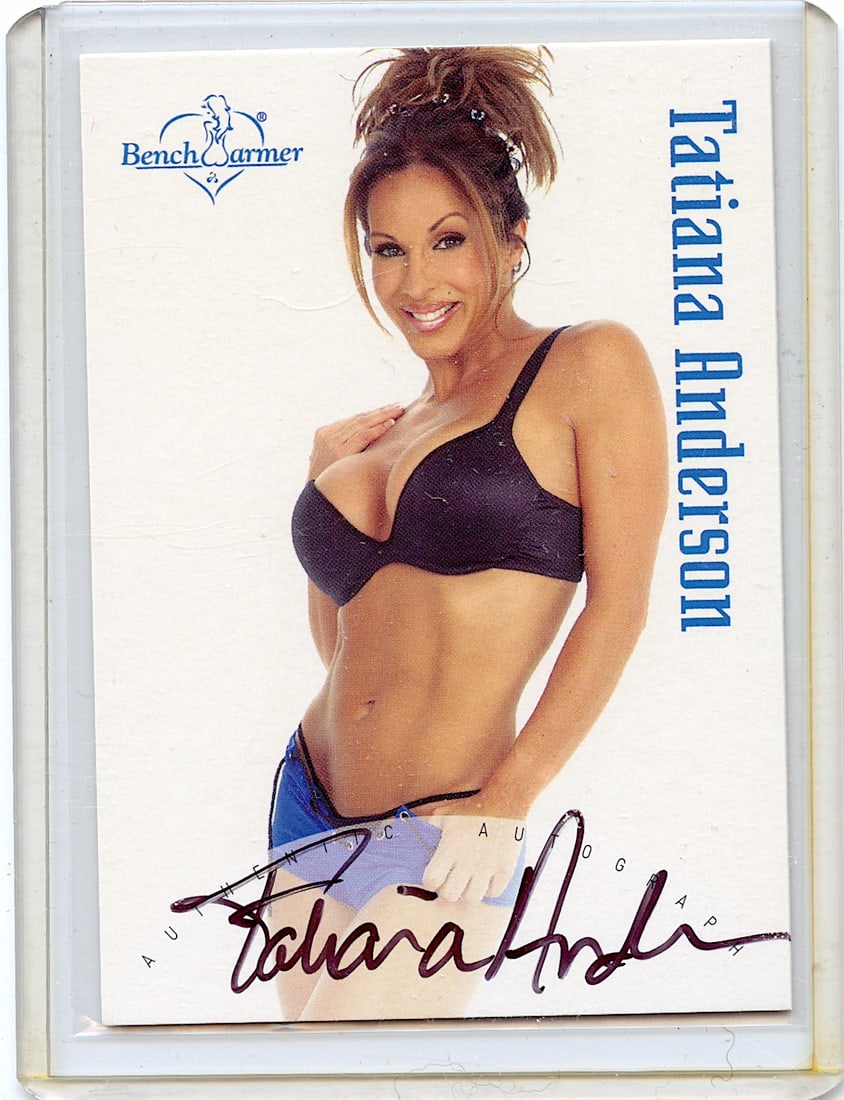 Vintage Tradecard Pin Up Model TATIANA ANDERSON Autograph (1 of 2)