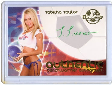 Vintage Tradecard Pin Up Model TABIL-HA TAYLOR 2006 Signed