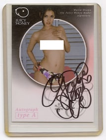 Vintage Tradecard Pin Up Model MARIA OZAWA Signed