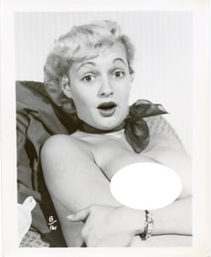 Vintage Photograph with Pin Up Female Model Ca. 1950s