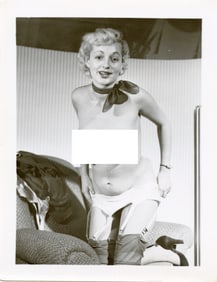 Vintage Photograph with Pin Up Female Model Ca. 1950s