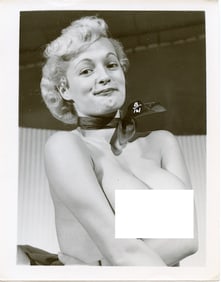 Vintage Photograph with Pin Up Female Model Ca. 1950s