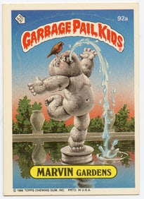 1986 Garbage Pail Kids Series 3 Marvin Gardens w/Copyright #92a