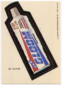 1973 Topps Wacky Packs GLOOM Toothpaste
