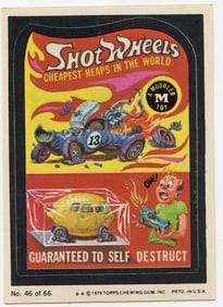 1974 Topps Wacky Packs 5th Series Shot Wheels