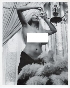 STAMPED!  BUNNY YEAGER Vintage Pin Up Litho  Model USCHI