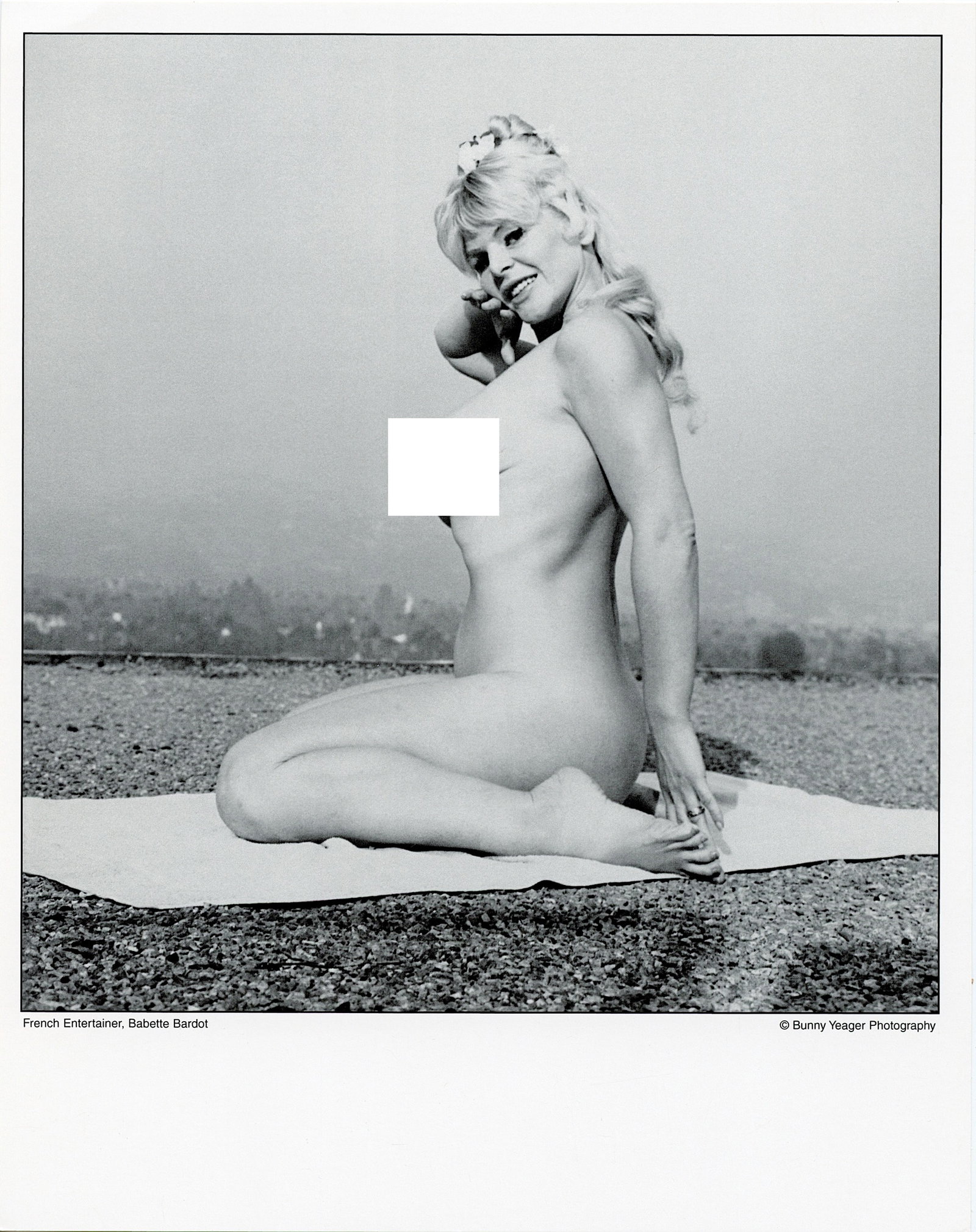 BUNNY YEAGER Vintage Pin Up Litho Model BABETTE BARDOT: This lot is coming from Bunny Yeager's estate/archives. Linnea Eleanor "Bunny" Yeager (March 13, 1929 - May 24, 2014) was an American photographer and pin-up model. She met Bettie Page in 1954, and to