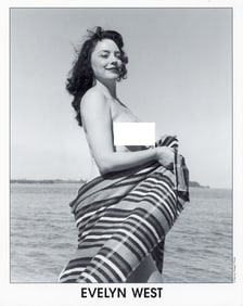 BUNNY YEAGER Vintage Pin Up Litho  Model EVELYN WEST