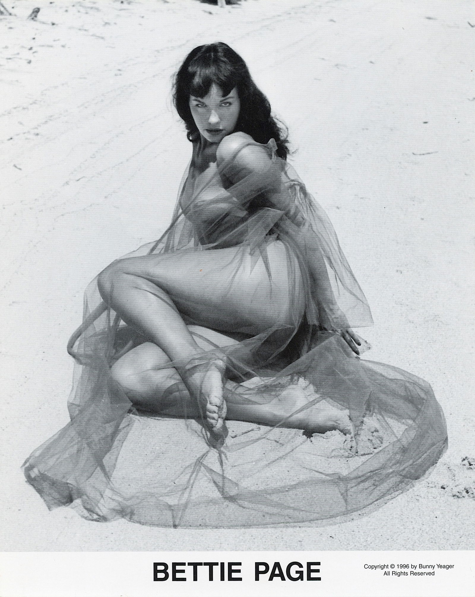 BUNNY YEAGER Vintage Pin Up Litho Model BETTIE PAGE: This lot is coming from Bunny Yeager's estate/archives. Linnea Eleanor "Bunny" Yeager (March 13, 1929 - May 24, 2014) was an American photographer and pin-up model. She met Bettie Page in 1954, and to