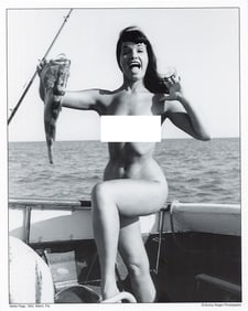 BUNNY YEAGER Vintage Pin Up Litho  Model BETTIE PAGE