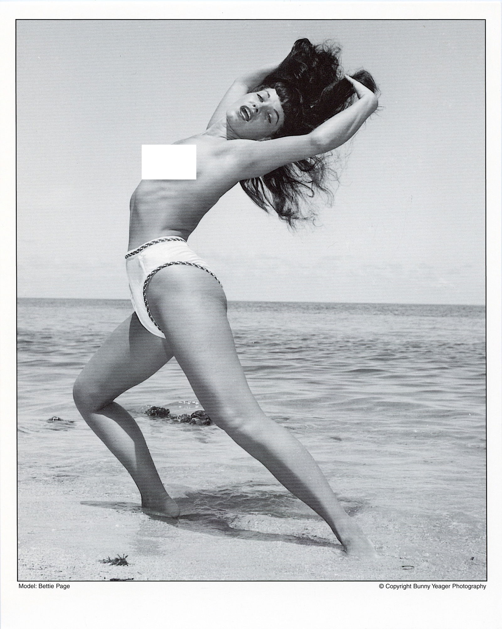 BUNNY YEAGER Vintage Pin Up Litho Model BETTIE PAGE: This lot is coming from Bunny Yeager's estate/archives. Linnea Eleanor "Bunny" Yeager (March 13, 1929 - May 24, 2014) was an American photographer and pin-up model. She met Bettie Page in 1954, and to