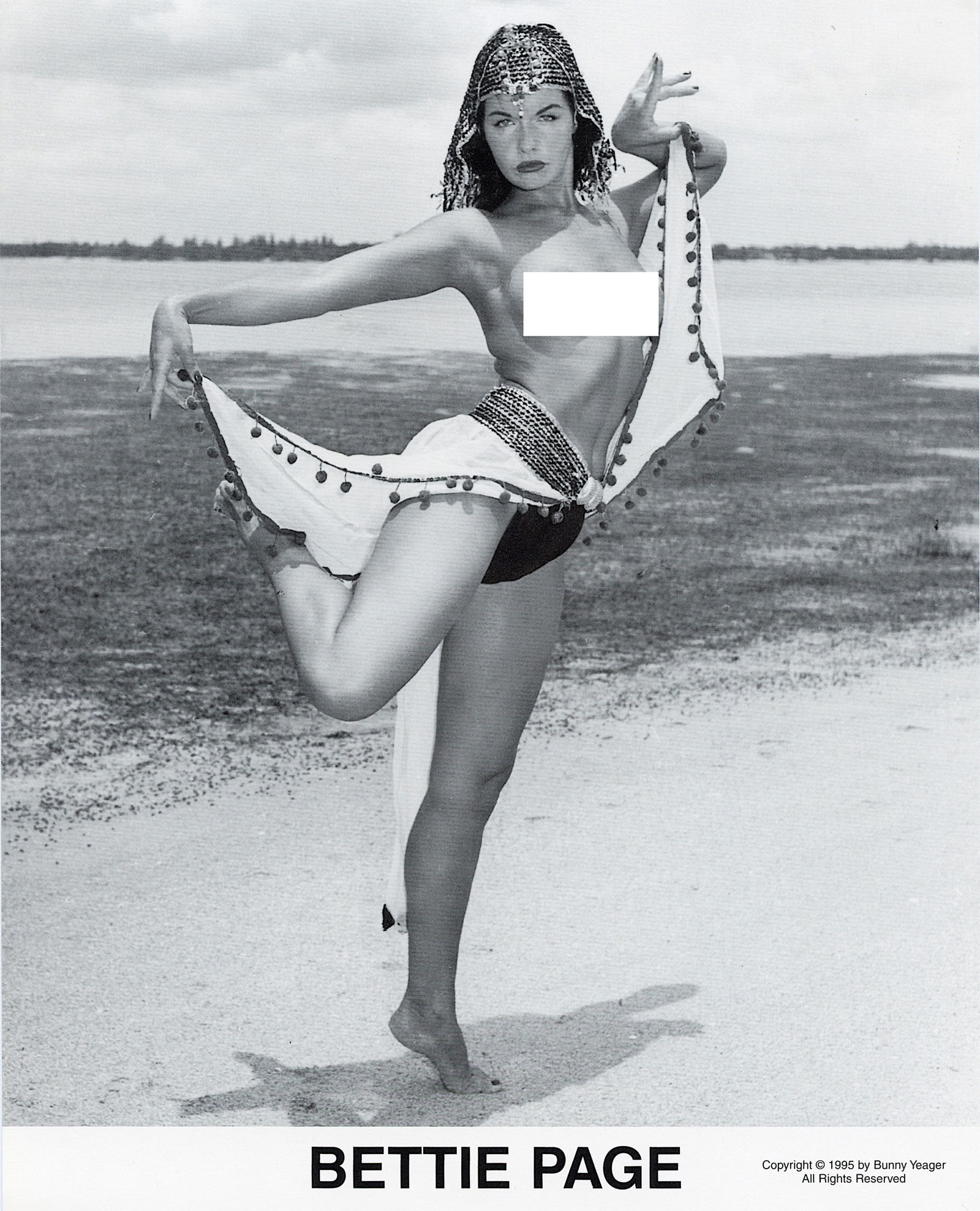 BUNNY YEAGER Vintage Pin Up Litho Model BETTIE PAGE: This lot is coming from Bunny Yeager's estate/archives. Linnea Eleanor "Bunny" Yeager (March 13, 1929 - May 24, 2014) was an American photographer and pin-up model. She met Bettie Page in 1954, and to