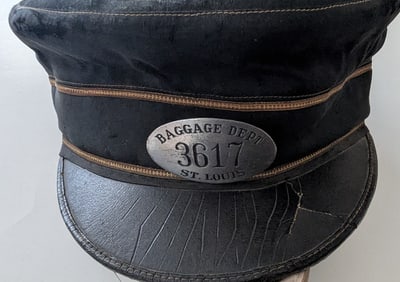Vintage 2nd Half 19th C. Hat  Baggage Dept St. Louis