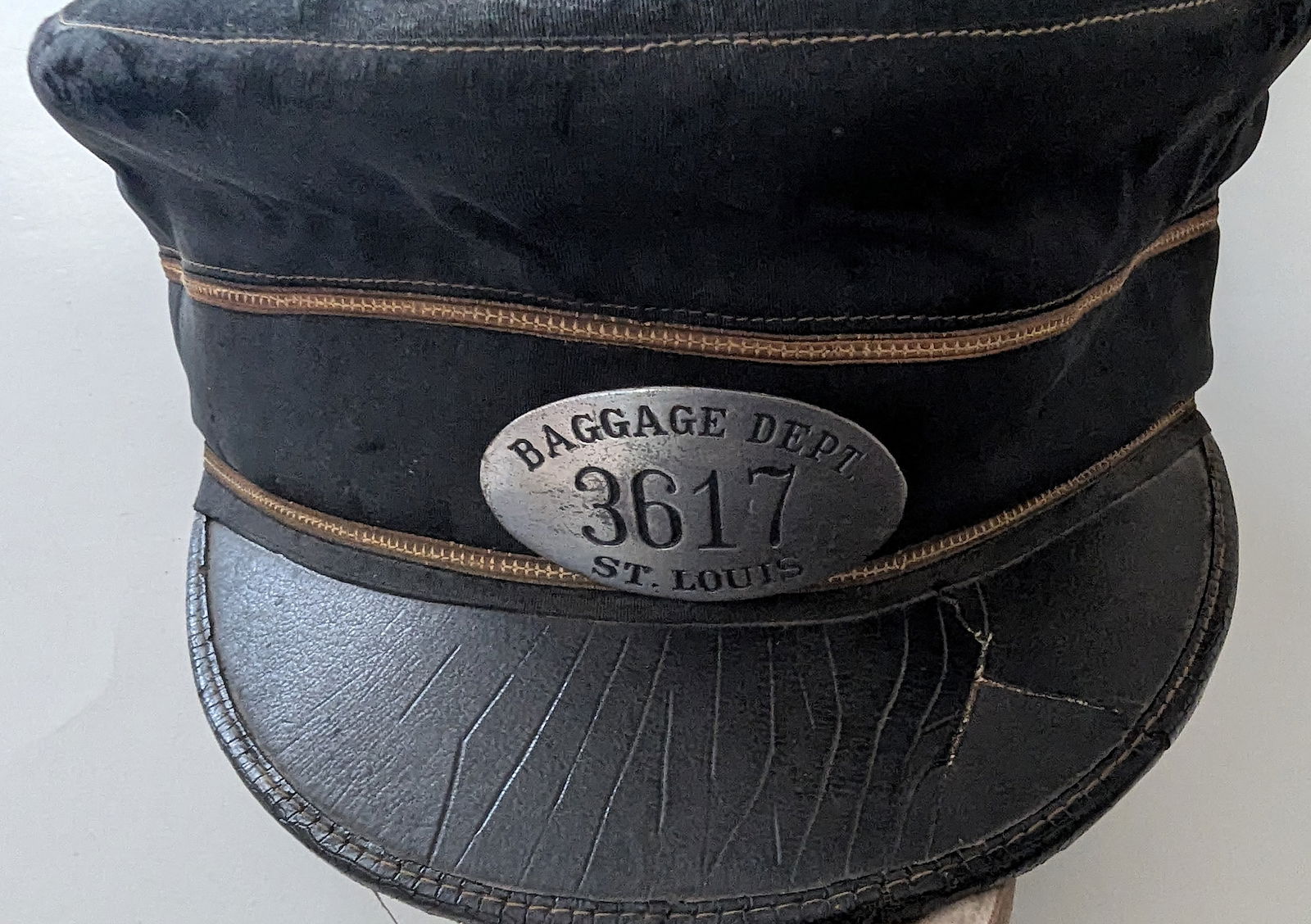 Vintage 2nd Half 19th C. Hat  Baggage Dept St. Louis