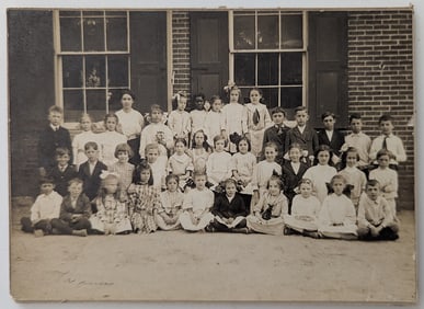 Anrtique Cabinet Photo Early 20th C. Elementary School 5" x 7"