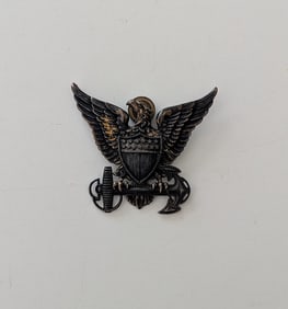 WWII US Coast Guard Officer Cap Badge