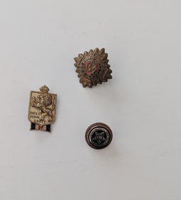 Set 3 Vintage Badge on a Cap Militay Incl. WW2 British Army
