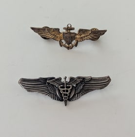 Vintage WWII US Navy Wings & Airforce Surgeon Wings
