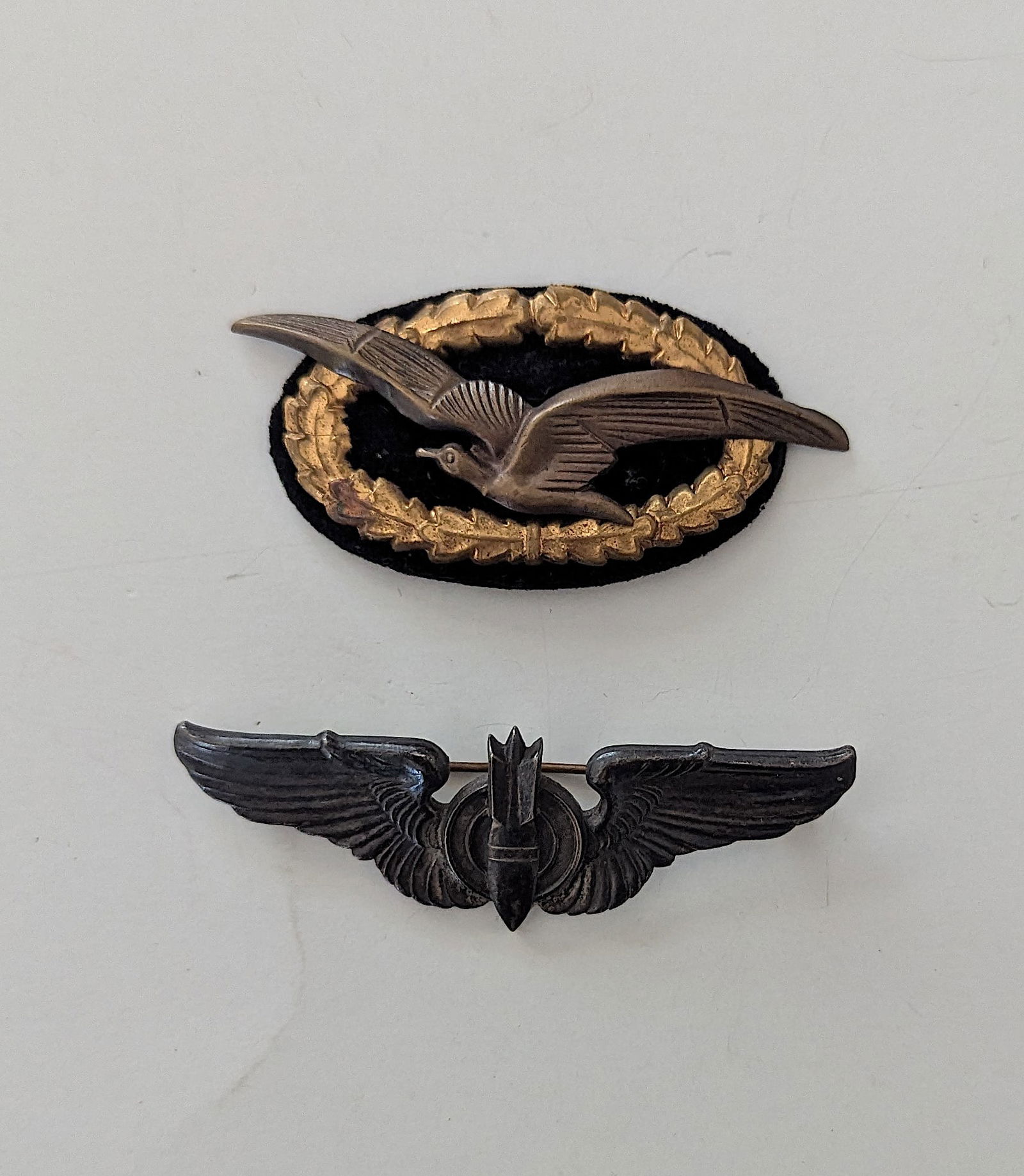 Vintage Set 2 Rare Military Badges Incl. Sterling (1 of 3)