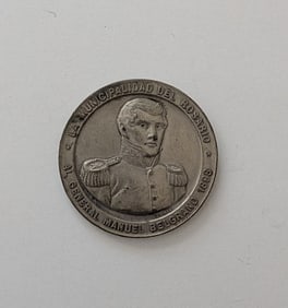 Medalla Rosario Al Gral. Belgrano 1898... LA Bandera Argentina